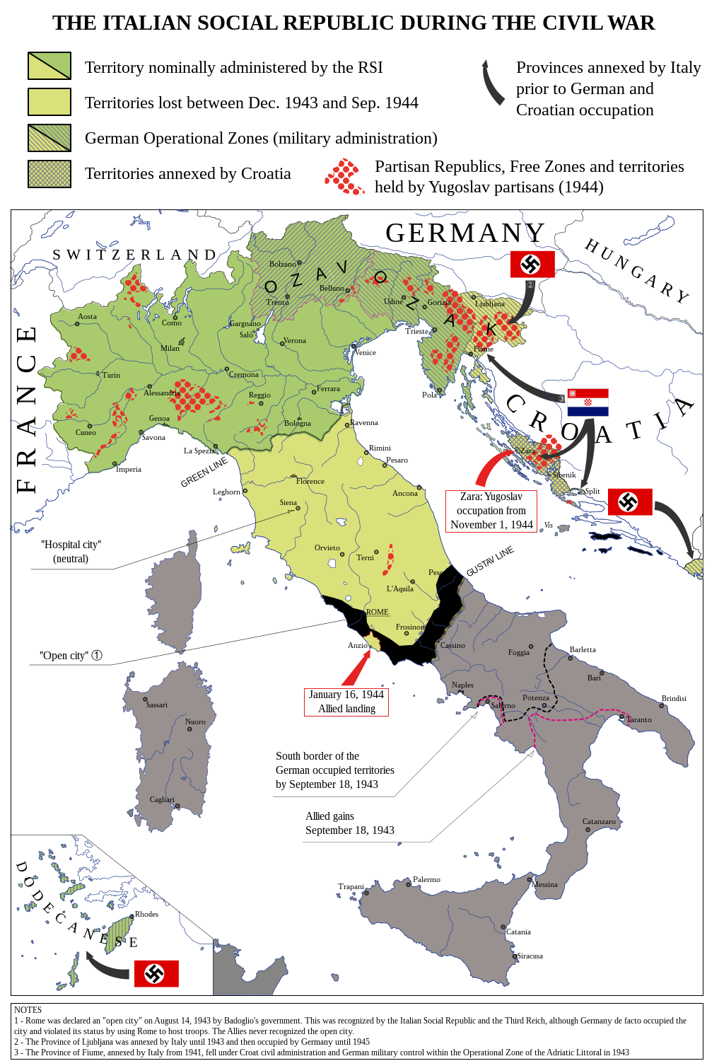 Map of the collaborationist state’s territory.