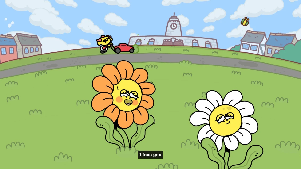 Two flowers are saying "I love you" to each other.