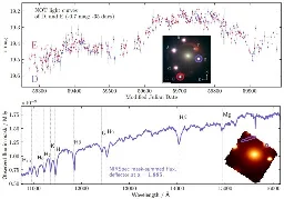 Astronomers discover two galaxies aligned in a way where their gravity acts as a compound lens