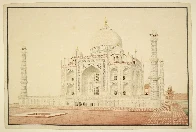 Drawings of the Taj Mahal and Agra monuments commissioned by Lady Maria Nugent in the early 19th century