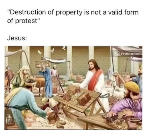 "Destruction of property is not a valid form of protest"